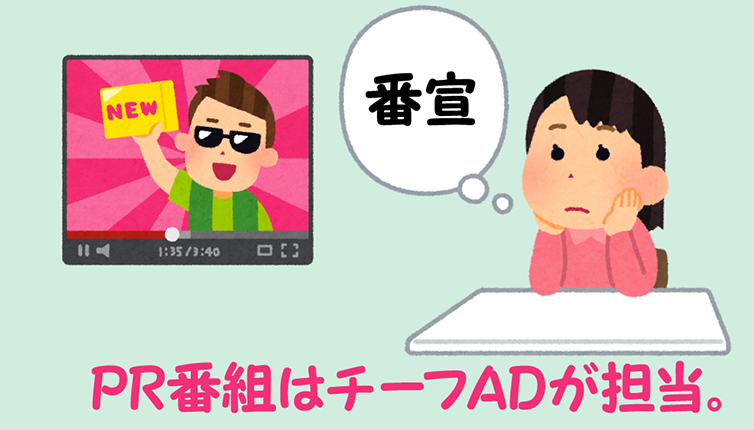 PR番組はチーフADが担当